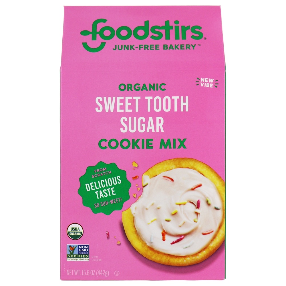 Mix de biscoitos de açúcar de dente doce orgânico - 15.6 oz. Foodstirs