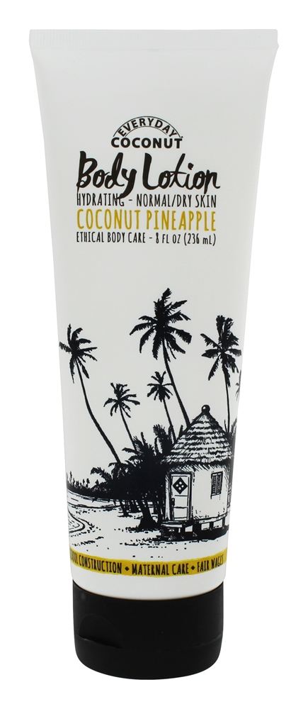 Everyday Coconut Hidratante Loção Corporal Coco Abacaxi - 8 fl. oz. Alaffia