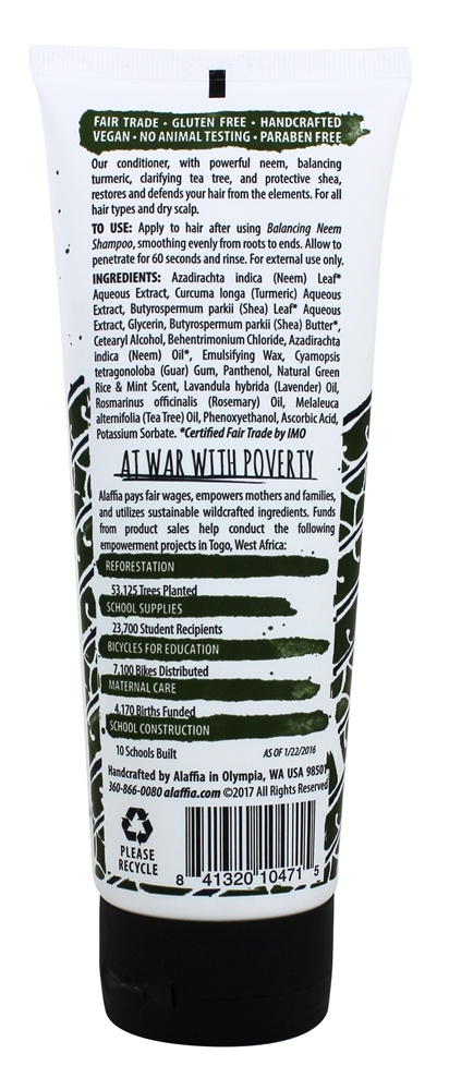 Condicionador Hidratante Neem Hidratante - 8 fl. oz. Alaffia - Imagem 2