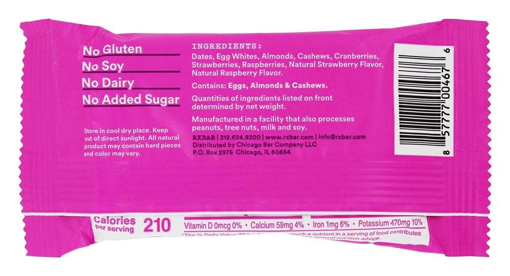 Barra de Proteína Baga Mista - 1.83 oz. RXBAR - Imagem 3