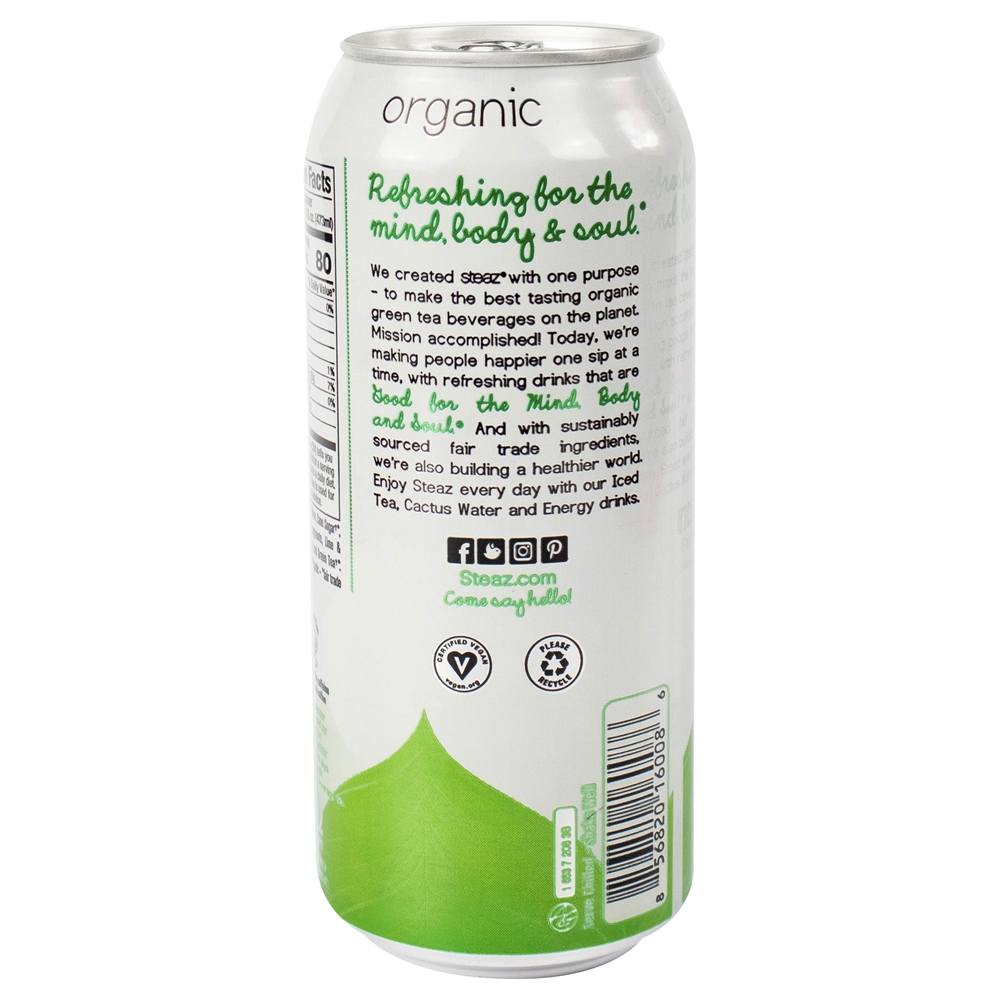 Sweetly Iced Chá Verde Gelado De Limão Romã - 12 Can (es) Steaz - Imagem 3