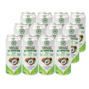 Comprar chá verde gelado levemente adoçado com água de coco - 12 can (es) steaz preço no brasil chás e café chás verdes suplemento importado loja 51 online promoção -