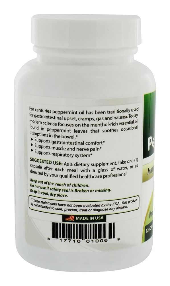 Óleo de Hortelã 250 mg. - Cápsulas 120 Best Naturals - Imagem 3