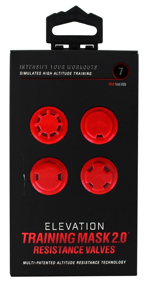 Elevação Training Mask 2.0 Válvulas de Resistência Vermelho - Válvulas 7 Training Mask