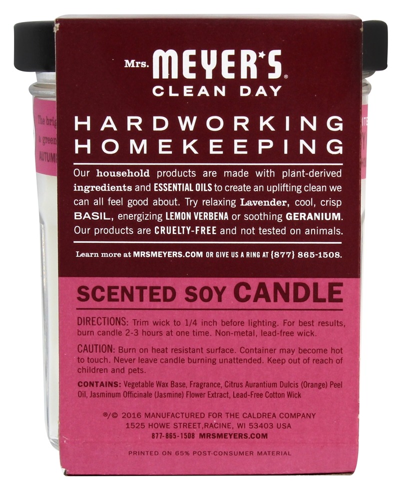 Limpar Dia Perfumado Soja Vela Mãe - 4.9 oz. Mrs. Meyer's - Imagem 3