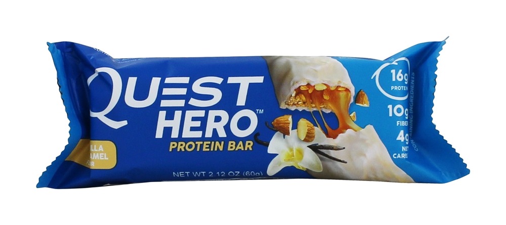 Quest Hero Barra de Proteína Sabor Baunilha Caramelo - 2.12 oz. Quest Nutrition