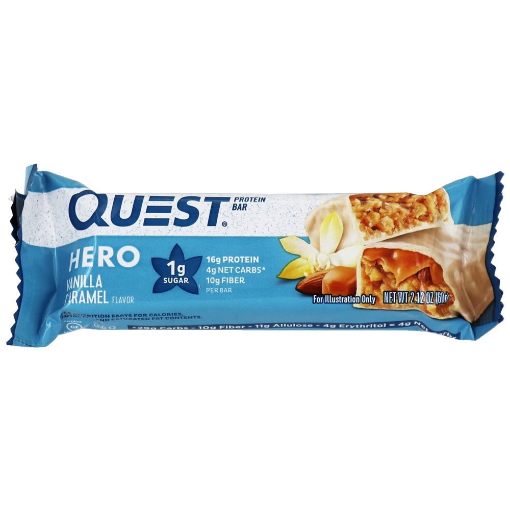 Hero Protein Bar Box Vanilla Caramel - 10 Barras Quest Nutrition - Imagem 4