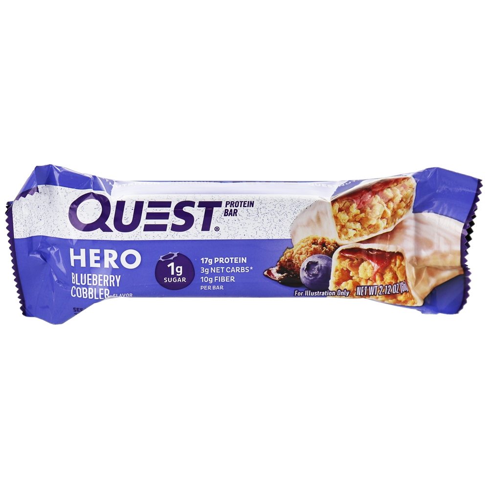 Hero Protein Bar Box Blueberry Cobbler - 10 Barras Quest Nutrition - Imagem 5
