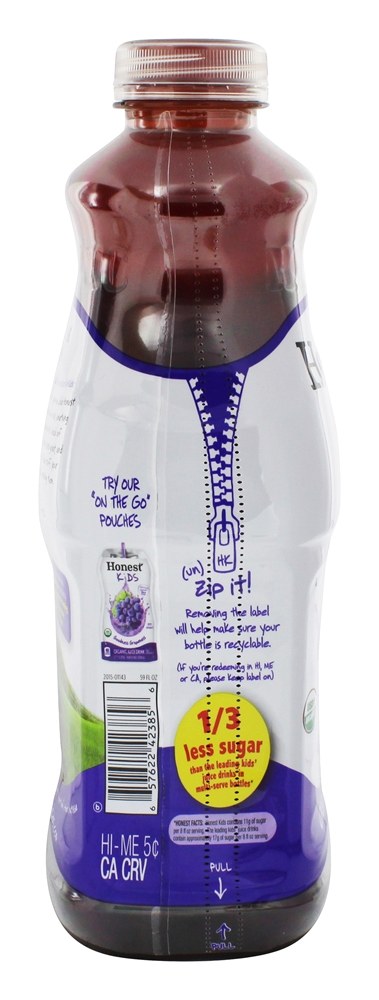 Honest Kids Suco de bebida de suco de uva orgânico - 59 fl. oz. Honest - Imagem 4
