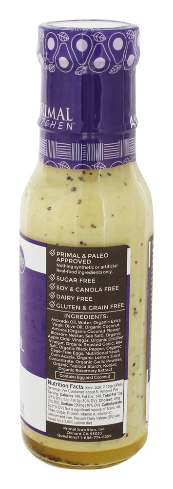 Caesar Dressing & Marinade Caesar - 8 fl. oz. Primal Kitchen - Imagem 2