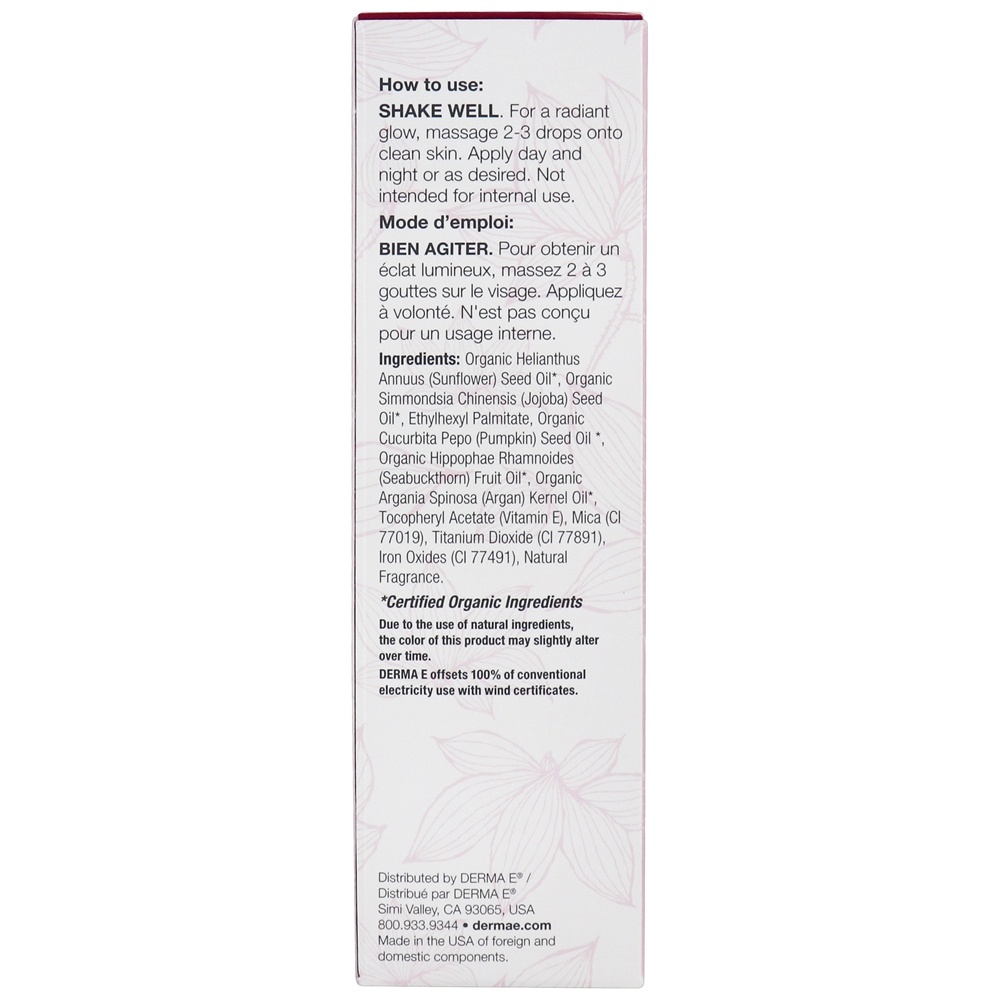 Óleo de rosto radiante por SunKissAlba - 2 fl. oz. DERMA-E - Imagem 3