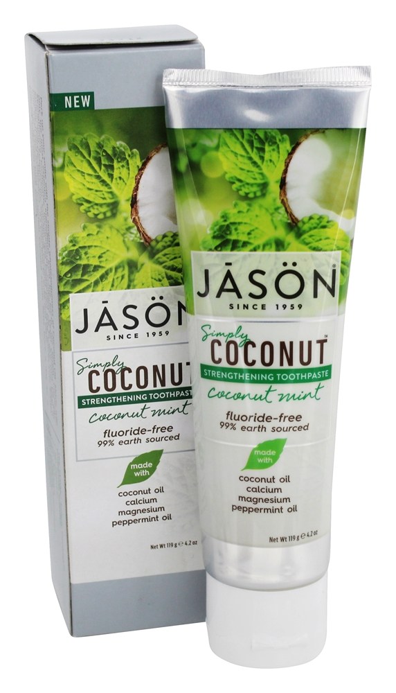 Simplesmente Coco Creme Dental Reforço Coco Hortelã - 4.2 oz. JASON Natural Products