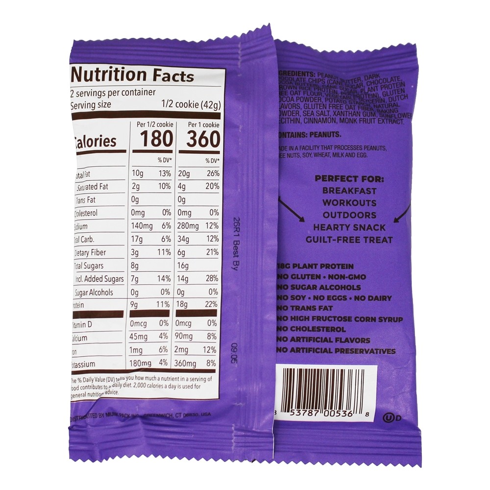 Bolinho de Proteína Soft-Baked Double Dark Chocolate - 2.96 oz. Munk Pack - Imagem 2