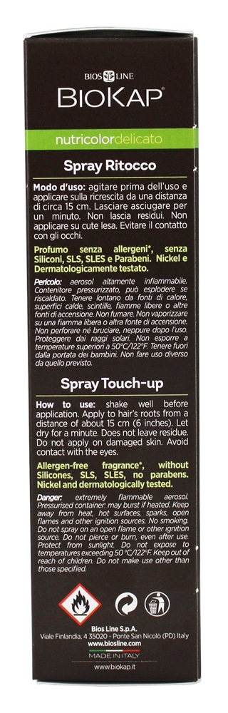 Coloração de cabelo Nutricolor Spray retocar marrom escuro - 2.5 fl. oz. BioKap - Imagem 2
