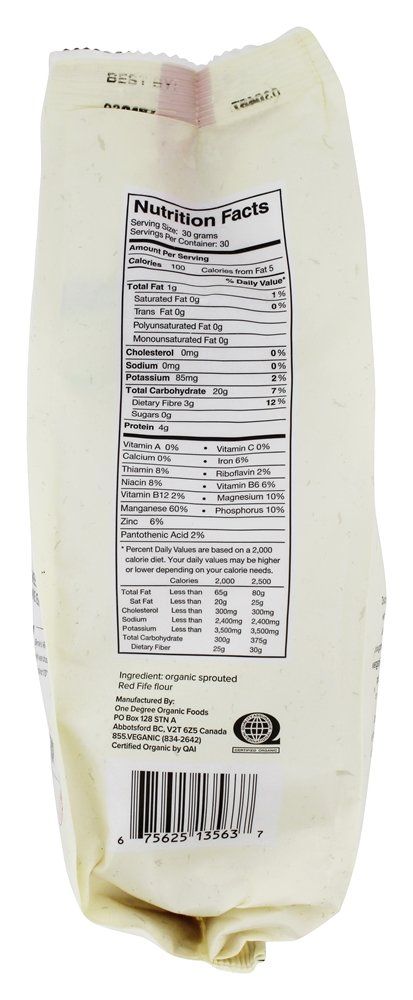 Farinha de Fife Vermelha Orgânica - 32 oz. One Degree Organic Foods - Imagem 2