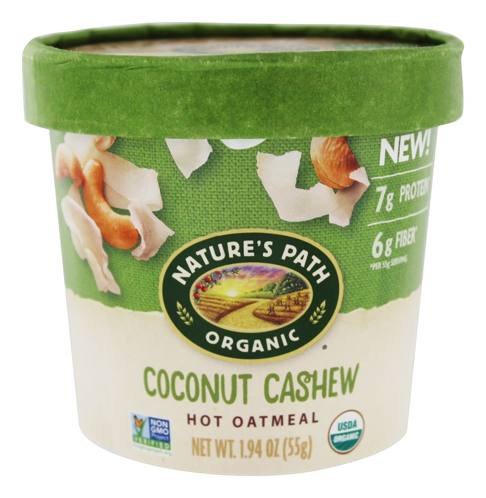Cajú quente de coco com farinha de aveia - 1.94 oz. Nature's Path Organic