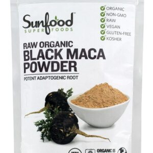 Comprar pó de maca preto orgânico cru - 0. 4 oz. Sunfood superfoods preço no brasil energy herbs & botanicals maca suplementos em oferta suplemento importado loja 53 online promoção -