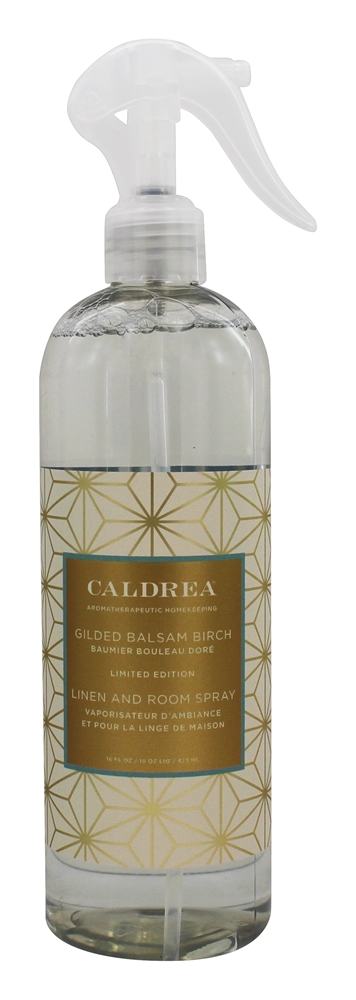 O linho e o quarto pulverizam o vidoeiro de bálsamo dourado - 16 fl. oz. Caldrea