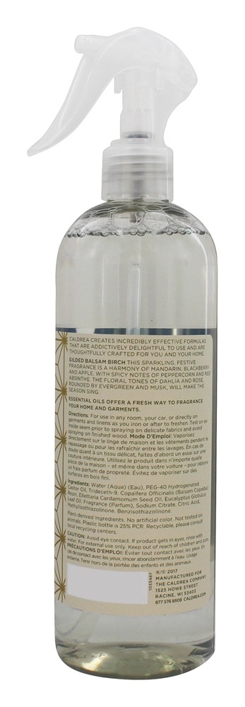 O linho e o quarto pulverizam o vidoeiro de bálsamo dourado - 16 fl. oz. Caldrea - Imagem 2