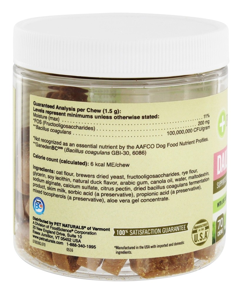 Probiotic diário para cães - 70 Mastigação (s) Pet Naturals of Vermont - Imagem 2