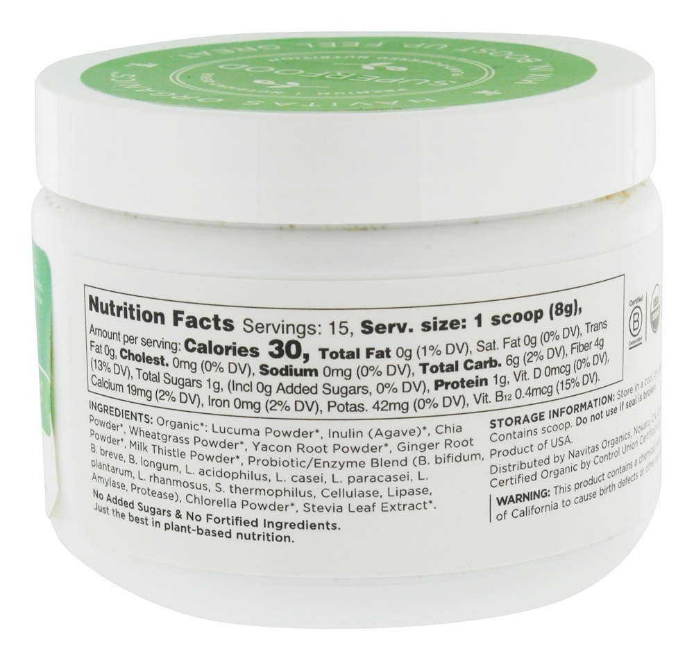 Orgânico Diário Superfoo Impulsionar Detox - 4.2 oz. Navitas Organics - Imagem 2