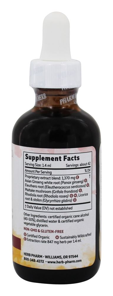 Adrena Elevar Adaptogen Misturar por Aviva Romm M.D. - 2 fl. oz. Herb Pharm - Imagem 2