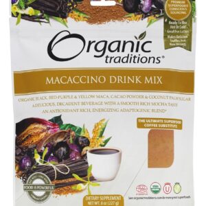 Comprar macaccino drink mix - 8 oz. Organic traditions preço no brasil alimentos & lanches bebidas & misturas de superalimentos suplemento importado loja 59 online promoção -