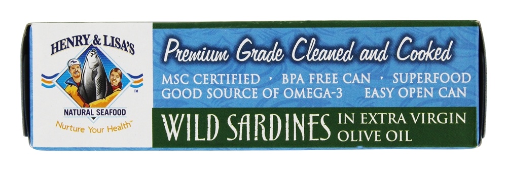 Sardinhas Selvagens em Azeite Virgem Extra - 4.25 oz. Henry & Lisa's Natural Seafood - Imagem 3
