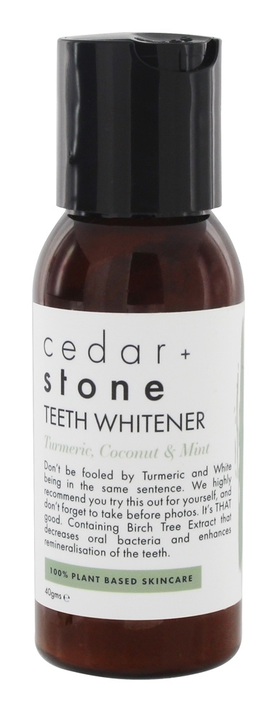 Dente Branqueador Açafrão, Coco + Menta - 40 Gramas Cedar + Stone