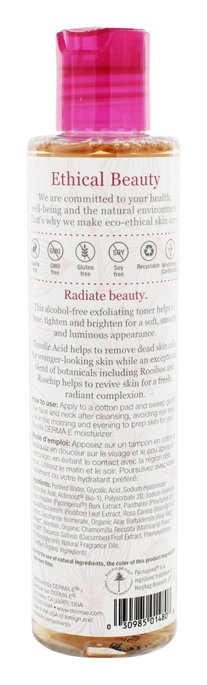 Tonalizador Facial Radiance - 6 fl. oz. DERMA-E - Imagem 2