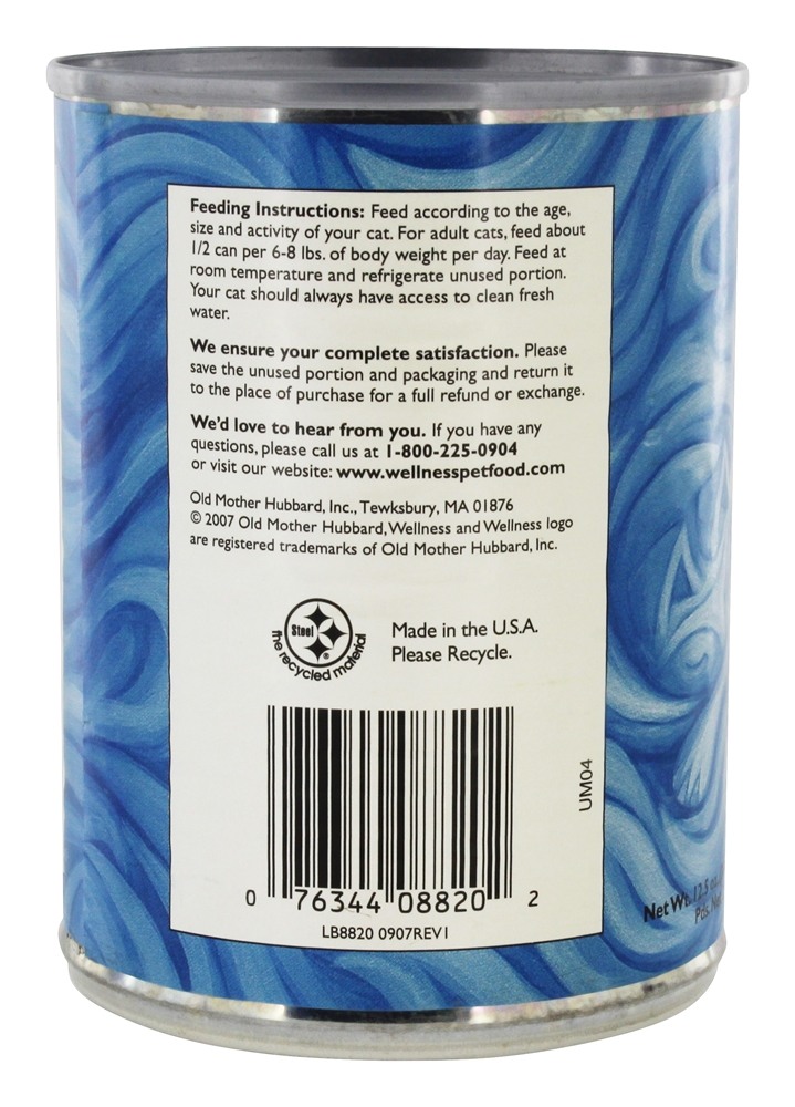 Alimento natural livre de grãos para gatos Fórmula de frango e arenque - 12.5 oz. Wellness Pet - Imagem 3