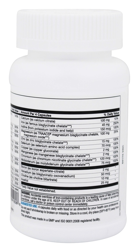 Multivitamínico Ótimo Com Ferro - Cápsulas vegetarianas 120 Seeking Health - Imagem 3