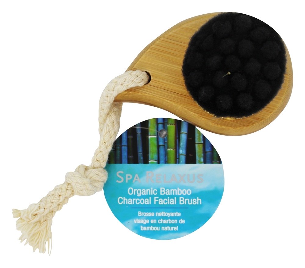 Escova facial de carvão vegetal de bambu orgânico Relaxus