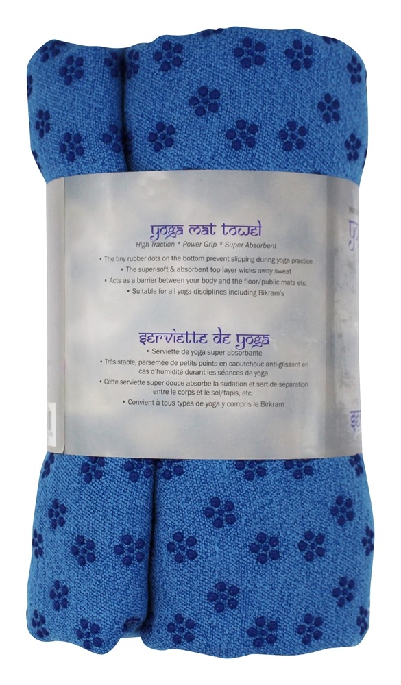 Toalha de yoga antiderrapante azul Relaxus - Imagem 2