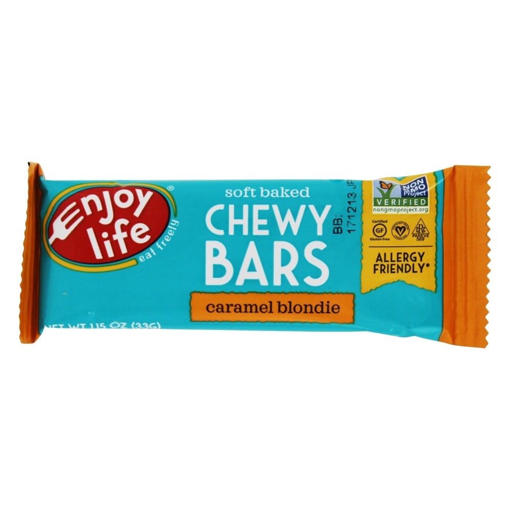 Barras mastigáveis sem glúten e sem alergias Caramelo Blondie - 5 Barras Enjoy Life Foods - Imagem 5