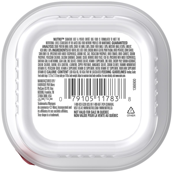 Petite Come Molhado Adulto Cão Comida Assinatura Carne & Batata Entrada - 3.5 oz. Nutro - Imagem 2