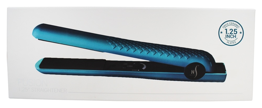 Cerâmica ônix 1.25 "Alisador de fusão de ferro liso azul HerStyler