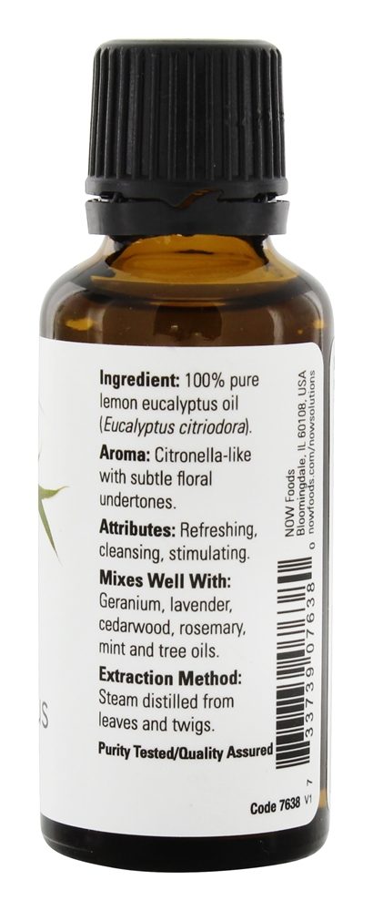 Óleo essencial de limão eucalipto - 1 fl. oz. NOW Foods - Imagem 2