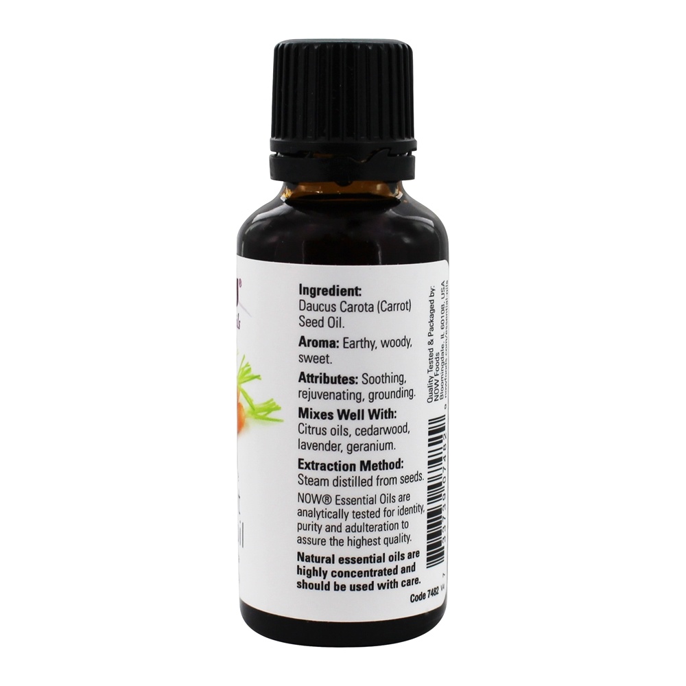 100 % Pure Óleo essencial Cenoura de sementes - 1 fl. oz. NOW Foods - Imagem 2