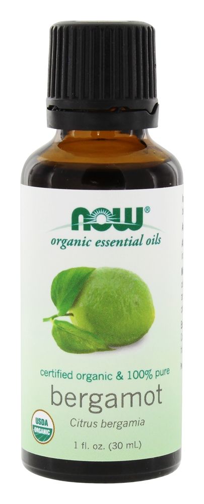 100 % Pure e Bergamota de Óleo Essencial Orgânico - 1 fl. oz. NOW Foods