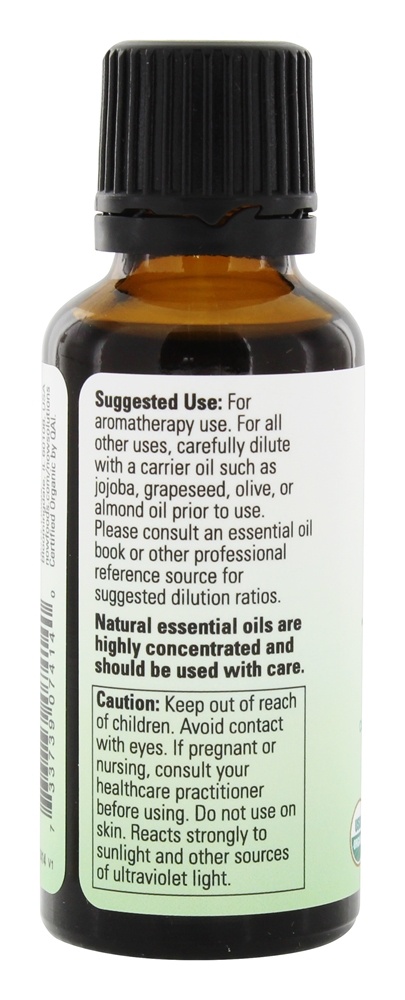 100 % Pure e Bergamota de Óleo Essencial Orgânico - 1 fl. oz. NOW Foods - Imagem 3