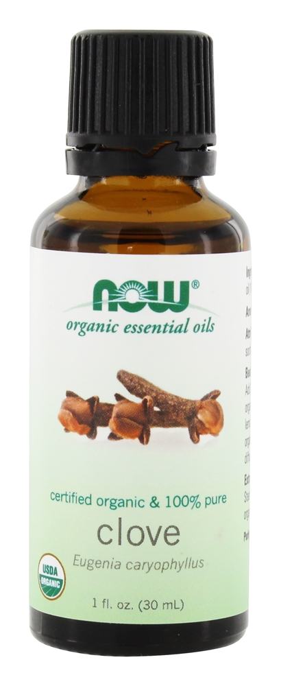 100 % Pure & Cravo-da-índia de óleo essencial orgânico - 1 fl. oz. NOW Foods