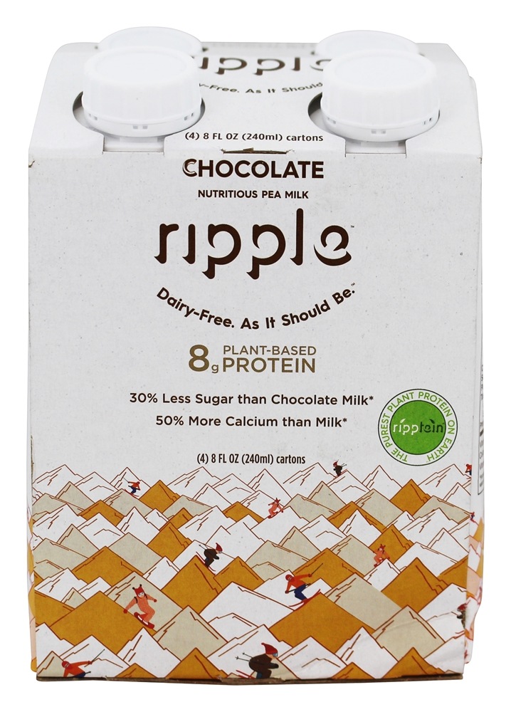 Chocolate à base de ervilha à base de plantas - Pacote 4 Ripple