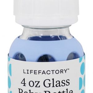 Comprar frasco de bebê de vidro com manta de manga de silicone azul - 4 oz. Lifefactory preço no brasil produtos para penteados saúde de crianças & bebês suplemento importado loja 65 online promoção -