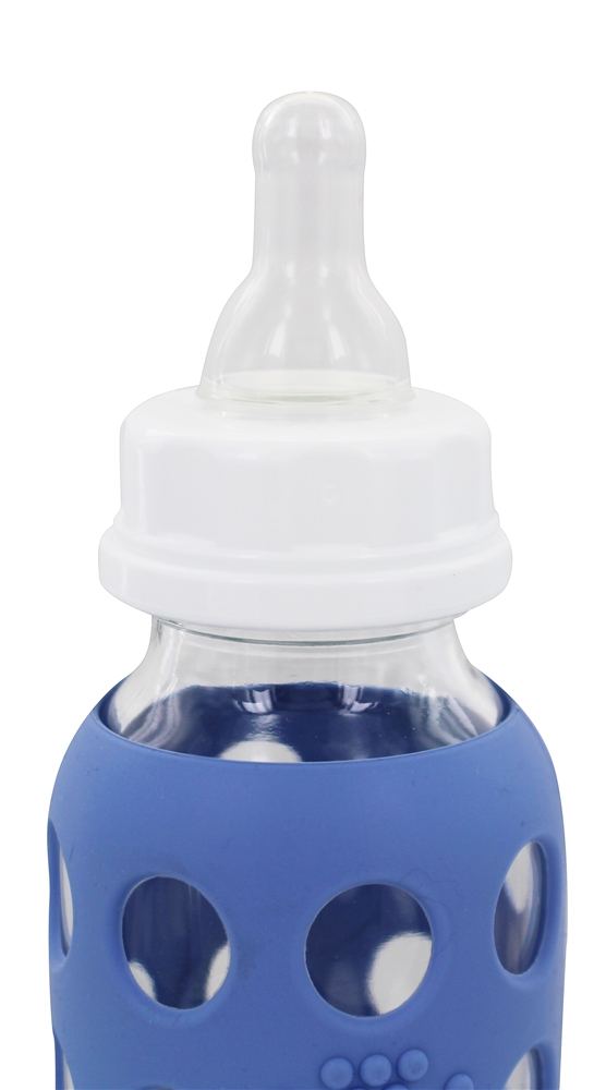 Frasco De Bebê De Vidro Com Manga De Silicone Blueberry - 9 oz. Lifefactory - Imagem 3