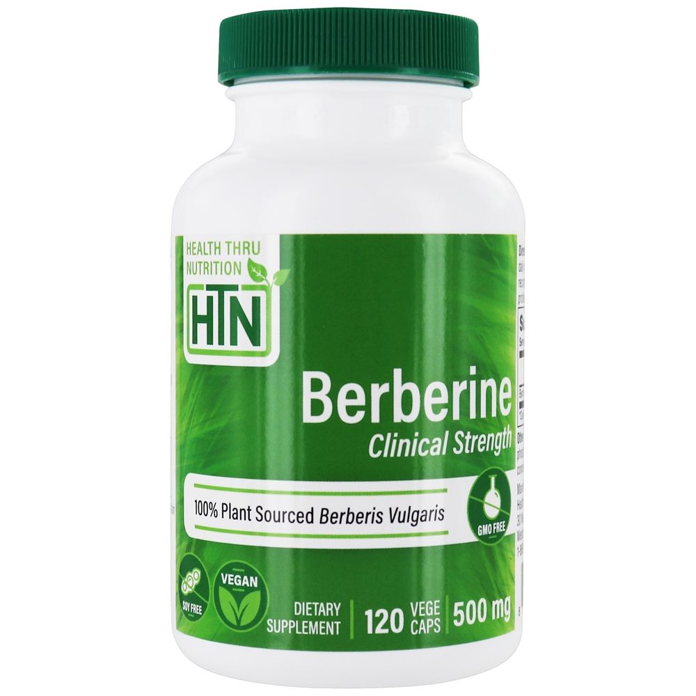 Metabolismo da Glicose Saudável da Berberina HCL 500 mg. - 120 Cápsula (s) vegetal (s) Health Thru Nutrition