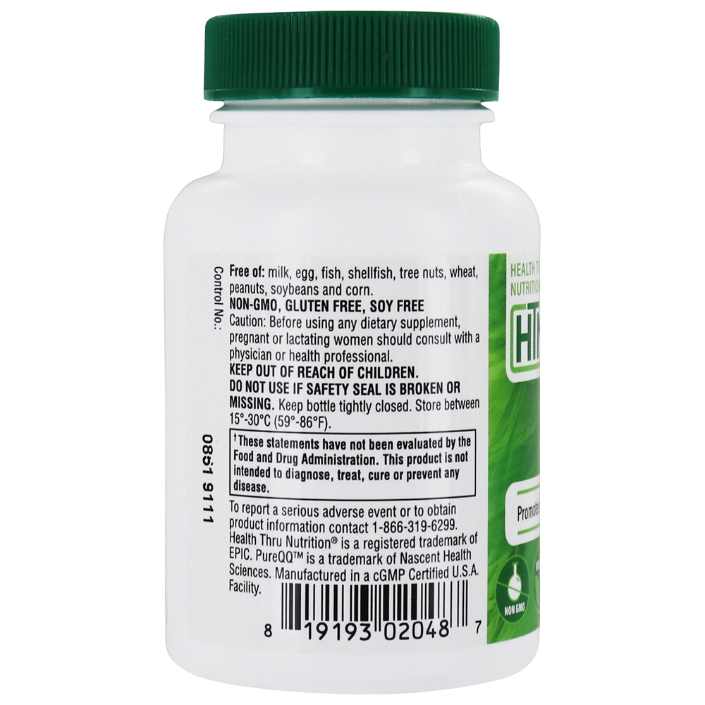 Suporte à biogênese mitocondrial PQQ 20 mg . - 30 Cápsula (s) vegetal (s) Health Thru Nutrition - Imagem 3