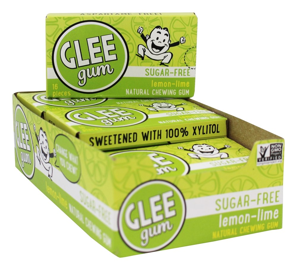Açúcar adoçado com xilitol - Pacote 12 Glee Gum