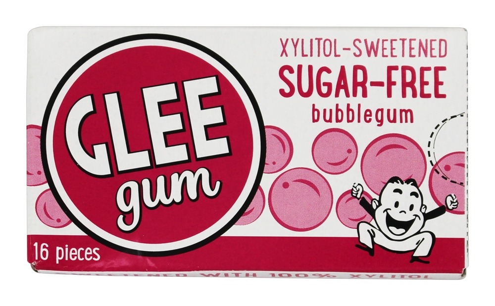 Açúcar adoçado com xilitol Bubblegum livre - Pacote 12 Glee Gum - Imagem 2