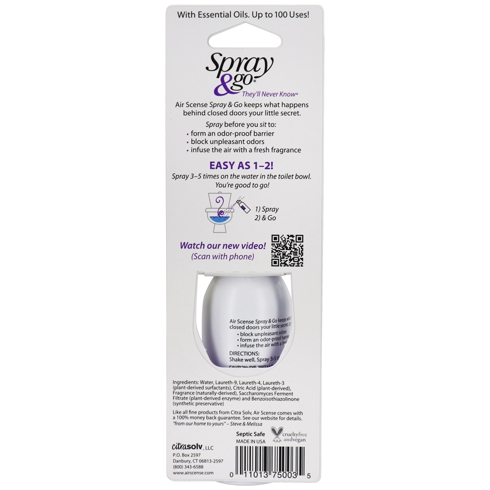Spray & Ir Banheiro Pré-Spray Lavanda Baunilha - 2 fl. oz. Air Scense - Imagem 3
